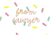 "Cupcake cutie" - Children's Birthday Party Stickers in Strawberry by Annie Holmquist - In Use