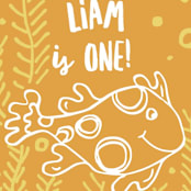 "Snorkel n' See" - Children's Birthday Party Stickers in Goldfish by Amy Toneys - In Use
