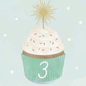 "Sparkler" - Children's Birthday Party Stickers in Spearmint by Lorent and Leif - In Use