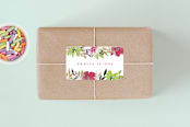 "Blooming One" - Children's Birthday Party Stickers in Petal by Grace Kreinbrink - Front