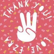 "i'm this many" - Children's Birthday Party Stickers in Coral by Kelly Kirkbride - In Use