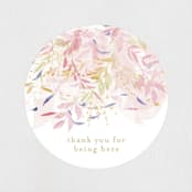 "floral balloon" - Children's Birthday Party Stickers in Bubblegum by Phrosné Barwood - Front