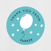 "Shout Out" - Children's Birthday Party Stickers in Frosting by Oma N. Ramkhelawan - Front