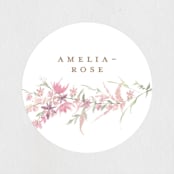 "Meadow" - Children's Birthday Party Stickers in Powder by Phrosné Barwood - In Use