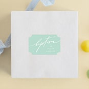 "Precious" - Children's Birthday Party Stickers in Cloud by Vera Lim - Front