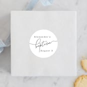 "Golden" - Children's Birthday Party Stickers in Ink by Hudson meet Rose - Front