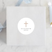 "simple cross" - Children's Birthday Party Stickers in Cloud by Phrosné Barwood - Front