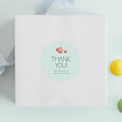 "Treasures of the Sea" - Children's Birthday Party Stickers in Aquamarine by Grae - Front