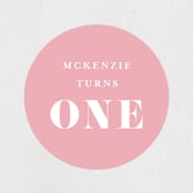"Turning One" - Children's Birthday Party Stickers in Ebony by Kasia Labocki - Front