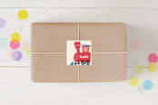 "fabriano" - Children's Birthday Party Stickers in Creme by chocomocacino - Front