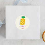 "Pool Party" - Children's Birthday Party Stickers in Pineapple by Erica Krystek - Front