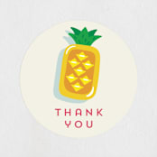 "Pool Party" - Children's Birthday Party Stickers in Pineapple by Erica Krystek - In Use