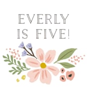 "Floral Crown" - Children's Birthday Party Stickers in Rose by Karidy Walker - In Use