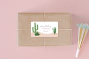 "Wild West" - Children's Birthday Party Stickers in Magenta by Casey Brock - Front