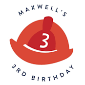 "Little Fire Fighter" - Children's Birthday Party Stickers in Firetruck by Corinne Malesic - In Use