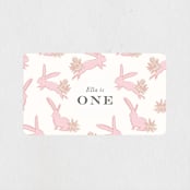 "Some Bunny" - Children's Birthday Party Stickers in Peony by Julie Murray - Front