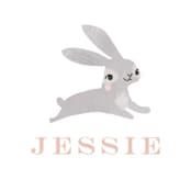 "Little Bunny Birthday" - Children's Birthday Party Stickers in Blush by Lori Wemple - In Use