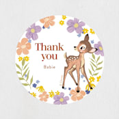"Disney's Magical Bambi" - Children's Birthday Party Stickers in Cream by Cass Loh - In Use