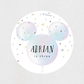 "Disney's Mickey Mouse Palloncino" - Children's Birthday Party Stickers in Sky by chocomocacino - In Use