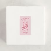 "Sixteen Bow Candles" - Children's Birthday Party Stickers in Cherry by Tamara Hilje - In Use