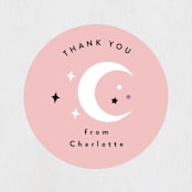 "Little Boo" - Children's Birthday Party Stickers in Cotton Candy by Corinne Malesic - Front