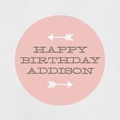 "Confection" - Children's Birthday Party Stickers in Ballet Slipper by Sarah Brown - Front