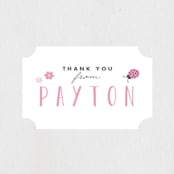 "In The Garden" - Children's Birthday Party Stickers in Petal by Kristie Kern - Front