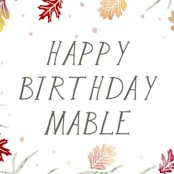 "Watercolor Leaf Frame" - Children's Birthday Party Stickers in Burnt Sienna by Jackie Crawford - In Use