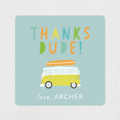 "Baby on Board" - Children's Birthday Party Stickers in Citrus by Itsy Belle Studio - Front
