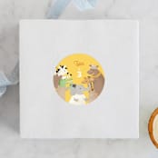 "birthday safari" - Children's Birthday Party Stickers in Grasshopper by Jennifer Wick - Front