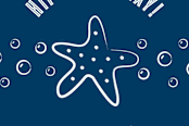 "Aquatic Doodles" - Children's Birthday Party Stickers in Ocean by Lehan Veenker - In Use