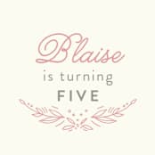 "floral five" - Children's Birthday Party Stickers in Petal by Anastasia Makarova - In Use