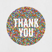 "sprinkles" - Children's Birthday Party Stickers in Vanilla by Jessie Steury - Front