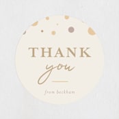 "usual" - Children's Birthday Party Stickers in Snow by Jd Ptlo - Front