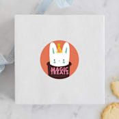 "Magic" - Children's Birthday Party Stickers in Melon by Lori Wemple - Front