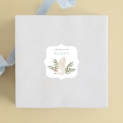 "petit lapin" - Children's Birthday Party Stickers in Frost by Angela Garrick - Front