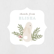 "petit lapin" - Children's Birthday Party Stickers in Frost by Angela Garrick - In Use
