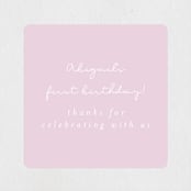 "Sparkle One" - Children's Birthday Party Stickers in Cotton Candy by Ashlee Townsend - In Use
