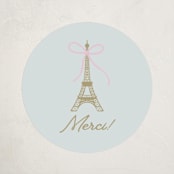 "Ooh La La" - Children's Birthday Party Stickers in Menthe by mo kelley - Front