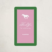 "Derby Party" - Children's Birthday Party Stickers in Bubblegum by Ashlee Townsend - Front