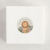 "Jungle Animals" - Children's Birthday Party Stickers in Moss by Joanna Griffin - In Use