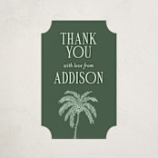 "Safari Toile" - Children's Birthday Party Stickers in Palm by Jenna Holcomb - Front