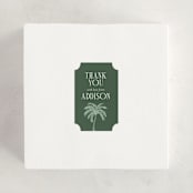 "Safari Toile" - Children's Birthday Party Stickers in Palm by Jenna Holcomb - In Use
