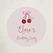 "vintage wedding cake" - Children's Birthday Party Stickers in Blush by Cass Loh - Front