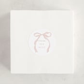 "Fframed Bow" - Children's Birthday Party Stickers in Blush by Baumbirdy - In Use
