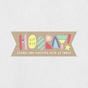 "Colorblock" - Children's Birthday Party Stickers in Kraft by Laura Hankins - Front