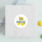"Hip Hop Hooray" - Children's Birthday Party Stickers in Candy by Baumbirdy - Front