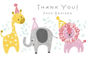 "Jungle Party Animals" - Children's Birthday Party Stickers in Zoo by Sara Berrenson - In Use