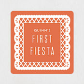 "First Fiesta" - Children's Birthday Party Stickers in Multi Bright by Julie Murray - Front