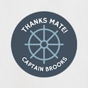 "Ahoy Mates" - Children's Birthday Party Stickers in Harbor by Lorent and Leif - Front